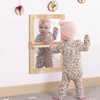 KRAND Baby Montessori Wooden Frame Non-Shatter Safety Mirror w/ 2