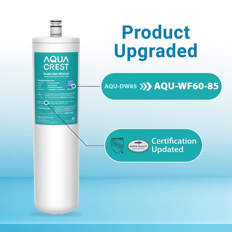 AQUACREST DW85 Under Sink Water Filter, Replacement for 3M® AP-DW85,