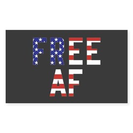 CafePress Free AF Rectangle Bumper Sticker Car Decal