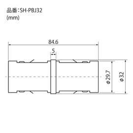 NewHikari Shimizu SH-PBJ32C One-Touch Pipe Joint for 1.3 inches (32 mm) Pipes, Chrome