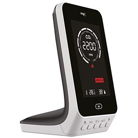 TFA Dostmann AIRCO2NTROL UP CO2 Meter, 31.5010.02, Air Quality Monitor, NDIR Dual Beam Sensor, Alarm Function for CO2 Concentration, Room Climate Monitoring, White
