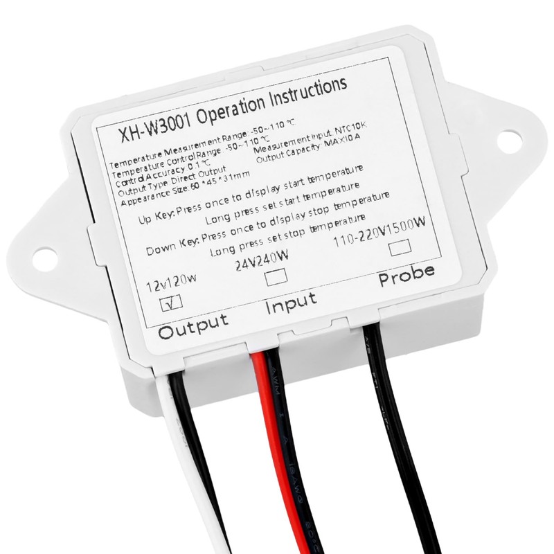 QWORK Digital LED Temperature Controller Module, Thermostat Switch, Digital Thermostat