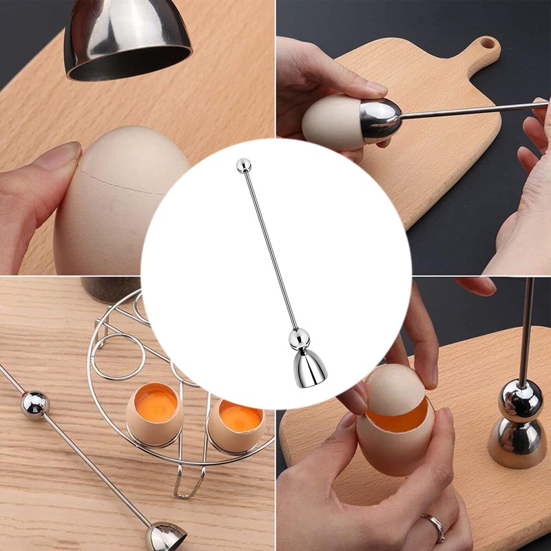 Stainless Steel Eggshell Cutter - Topper for Soft-Boiled Eggs, Opener