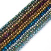 Magibeads 1230Pcs 4x3mm Metallic Glass Rondelle Beads Faceted Crystal Beads