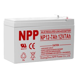 NPP NP12V-7Ah F1, 12V 7Ah Rechargeable Sealed Lead Acid Battery for Security Alarm System Verizon Fios Box with F1 Terminal