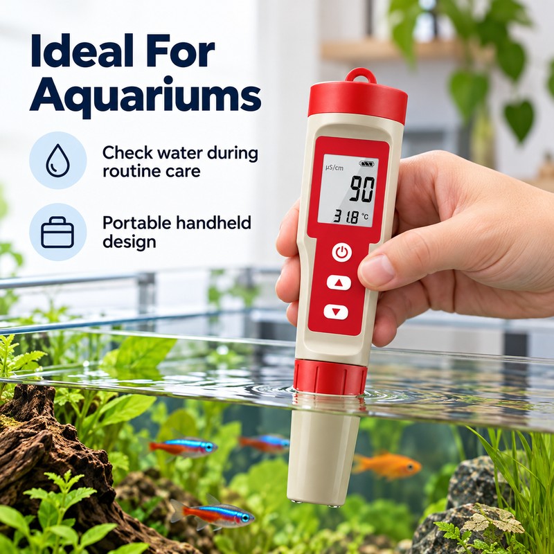 4-in-1 Digital Water Quality Tester for pH, TDS, EC &