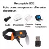 Lecute Shop Luz Triangulo Bicicleta Advertencia Noctura Seguridad Recarg