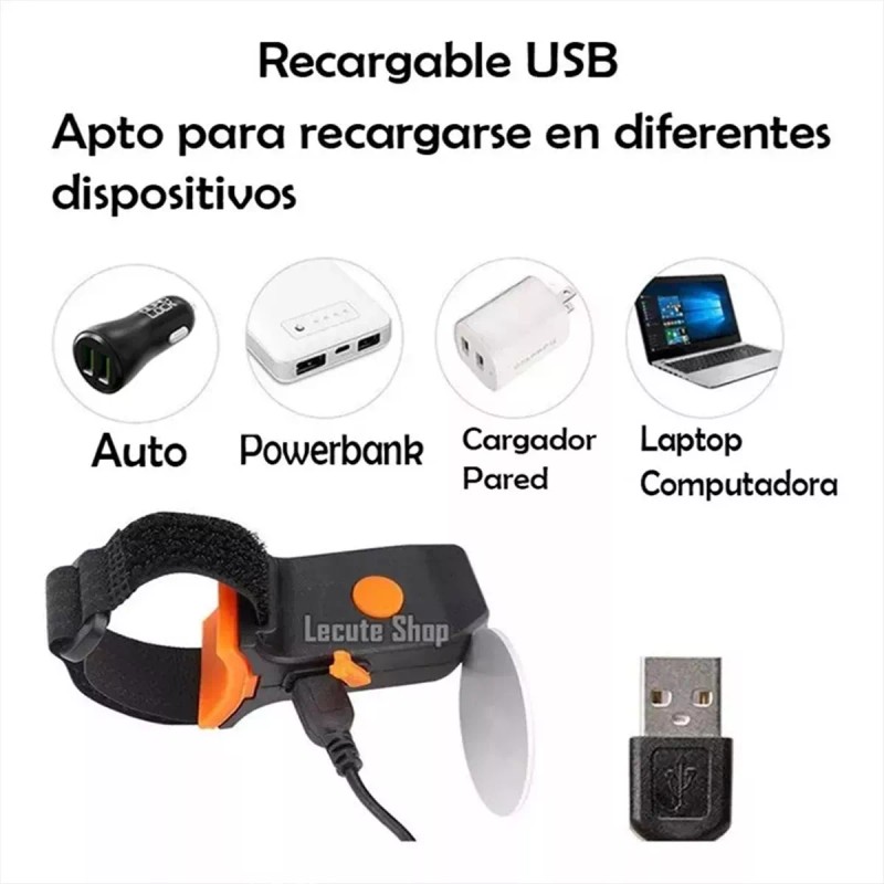 Lecute Shop Luz Triangulo Bicicleta Advertencia Noctura Seguridad Recarg