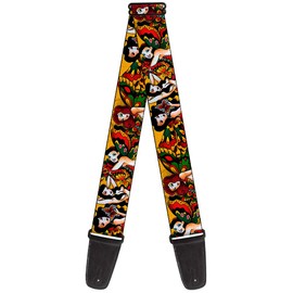 Buckle-Down GS-W32042 Guitar Strap - TJ-Butterfly Girl, 2" Wide & 29-54" Length
