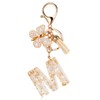 Apausvcm Initial Letter Keychain, Cute Resin Initial Decor with White