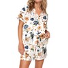 SHESHOW Womens Pajamas Set Goat Farm Floral Button Down Short