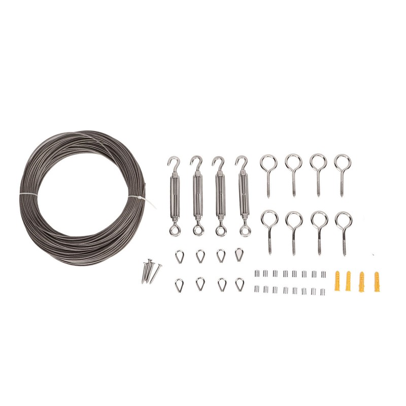 304 Stainless Steel Wire Rope Set with Hook Ring Screws