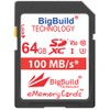 BigBuild Technology 64GB Ultra Fast U3 100MB/s Memory Card For