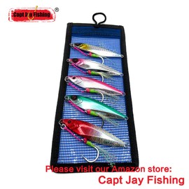 Capt Jay Fishing Saltwater jigs Speed Jigging Slow Jigging Pitching Lures,Vertical Jigging Artificial Lures Jigging Lure Fishing jigs (60g-5pcs-Collection 2, 60g-5pcs)