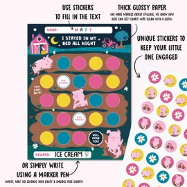 Sleep Reward Charts for Children - Cute Pigs Reward Chart for Boys Girls - Bedtime Routine Chart for Toddlers - Behavior Charts for Sleeping in Own Bed - Responsibility Chart - by Central 23