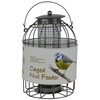 Green Jem Dome Caged Peanut Wild Bird Feeder, Designed To