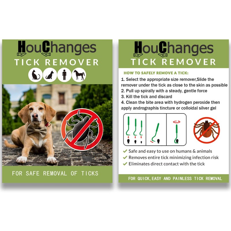 HouChanges 3Pcs Tick Remover Tool,Painlessly Tick for Dogs Cats and