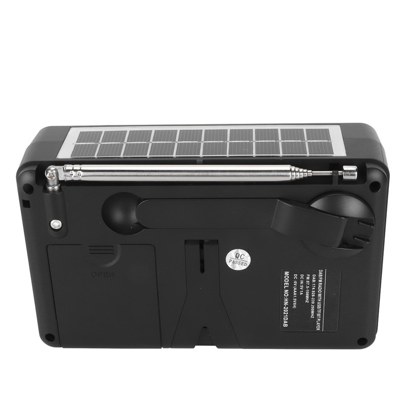 Solar Hand Crank Radio DAB FM Bluetooth 5.0 4 Ways