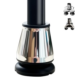 ispuoocti 2 Pack Non Slip Cane Tips Wear-Resistant Replacement Rubber Tips with Chrome-Plated Protective Layer Lightweight Shock-Absorbing All Terrain Cane Tip for 3/4" Canes