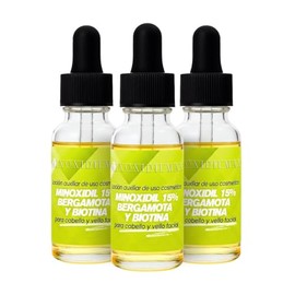 MinoxidilMax Fórmula Patentada para Cabello y Barba, Set de 3 Botellas