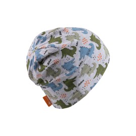 Sterntaler Beanie Crocodile – Fashionable Baby Hat Printed with Crocodiles – Boys Beanie Hat Made of Soft Fabric – Baby and Children Transition Hat, silver, 47