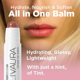 LIVAURA Tinted Lip Balm pH Activated Colored LipBalm, Hydrate, Glossy, Lightweight, Moisturize & Tint with Shea Butter, tinted lip balm for women, Premium Quality, Made in the USA (Maple)