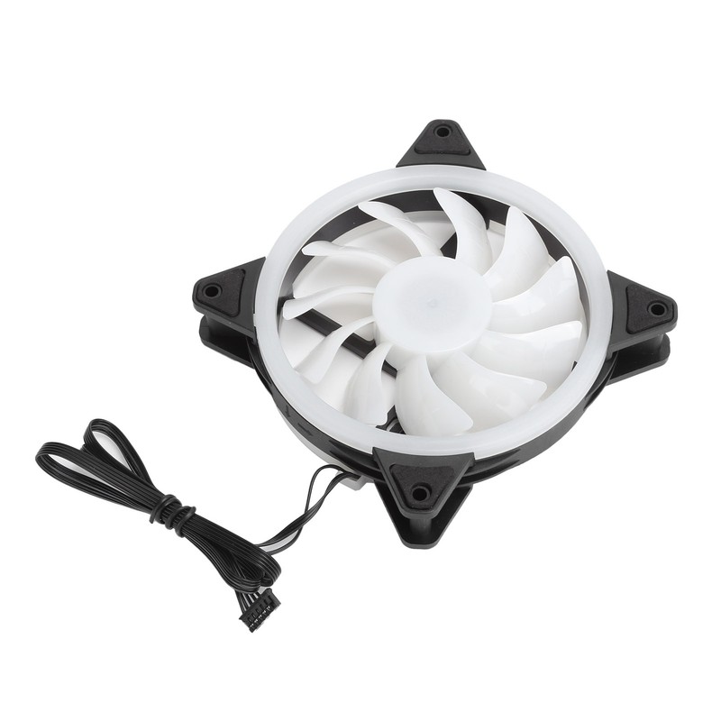 3Pcs Computer Chassis Cooling Fan Mute 6‑Pin Dual RGB Lights