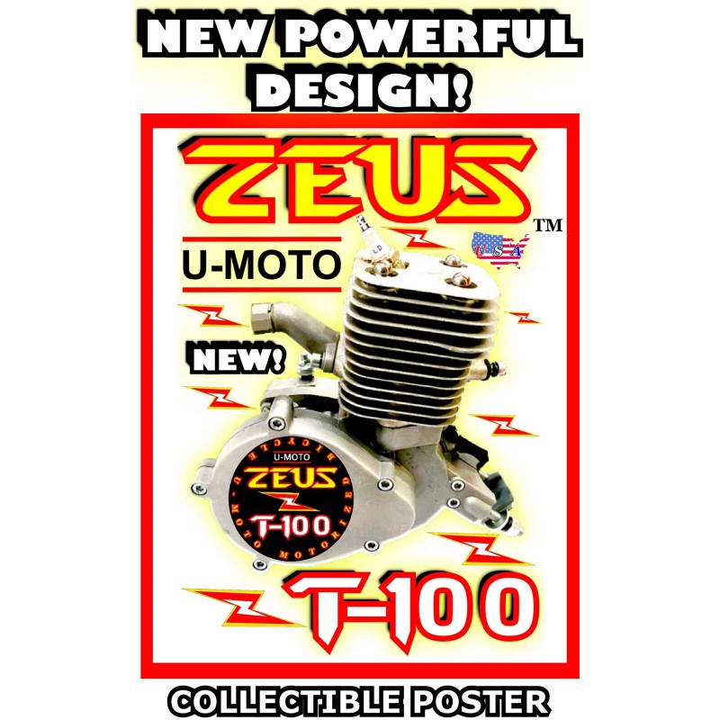 U-MOTO NEW 80CC/100cc 2-STROKE DIY MOTORIZED BICYCLE ENGINE FOR KITS