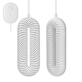 Flintronic Shoe Dryer Portable Shoe Dryer Boot Dryer, Foot Warming Deodorizer with 3 Timer Modes, Safe and Fire Resistant, Suitable for Shoes, Gloves, Socks, Ski Boots, etc. (White)