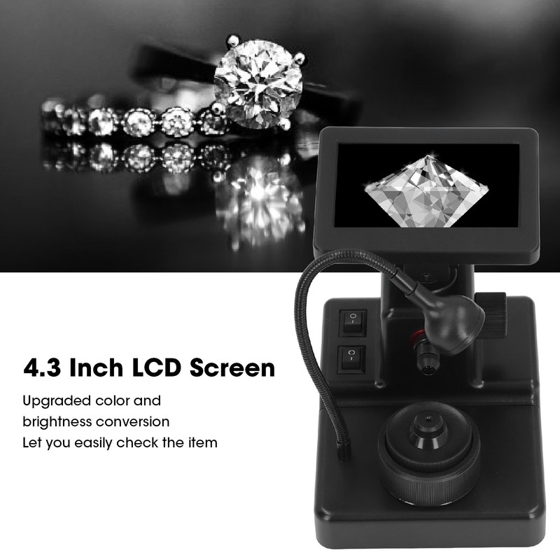 Diamond Waist Code Microscope 1000X Magnification 4.3 Inch LCD Screen