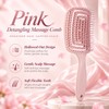 Hollow-Out Fine-Tooth Detangling and Volumizing Hair Comb for Real Hair