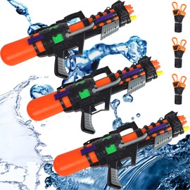 3 Pack 22" Large Water Guns for Kids, High Capacity Super Squirt Gun Water Soaker Blaster - Big Size Long Shooting Range Water Gun for Boys Girls and Adults Outdoor Summer Water Toys (3 Pack)