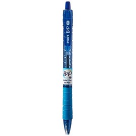 Pilot®"Bottle to Pen" B2P Retractable Gel Pens, Fine Point, 0.7 mm, 89% Recycled, Translucent Barrel, Blue Ink, Pack Of 12