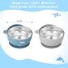 Wesketch 2 Pack Stainless Steel Baby Bowls with Suction, Toddler