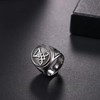 JewelryWe Men's Lucifer Sigil Ring: Satanic Hypoallergenic Stainless Steel Baphomet