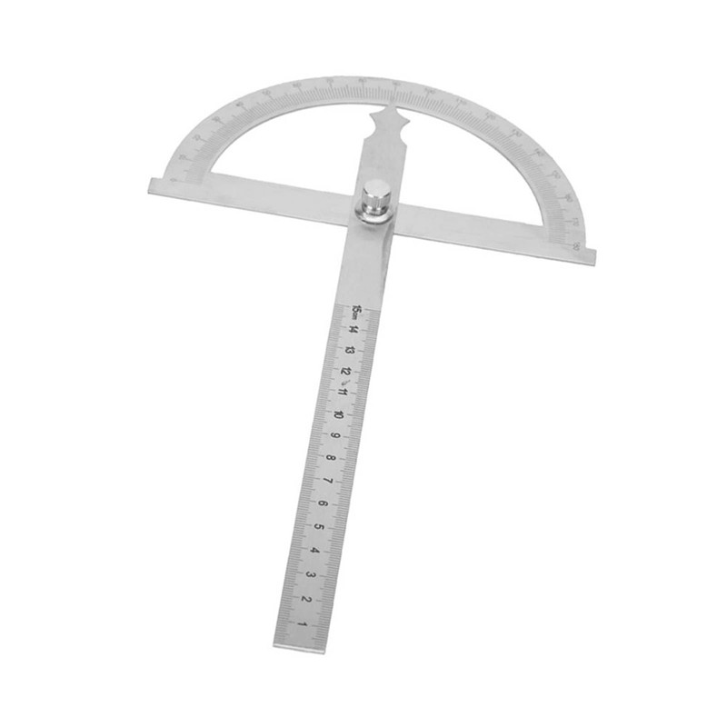 0-180 Degree Stainless Steel Protractor Goniometer Angle Finder Gauge with