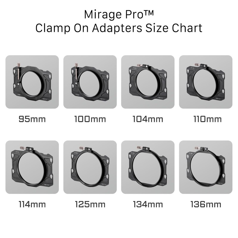 Tilta 104 mm clamp connection for Tilta Mirage Pro Matte