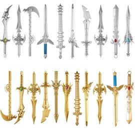 Yexiya 24 Pack Ancient Sword Pens Set Gel Ink Novelty Fun Cool Sword Pens Pla...
