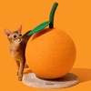 VETRESKA Orange Cat Scratching Post, Cute Cat Scratcher with Sisal