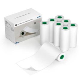JADENS Portable Printer with 6 Rolls of Thermal Paper, Inkless Printer Bluetooth Support for 8.5" x 11" Size, 4"X6",2"，3"，2" Round Label:_3 inch Sticker Label