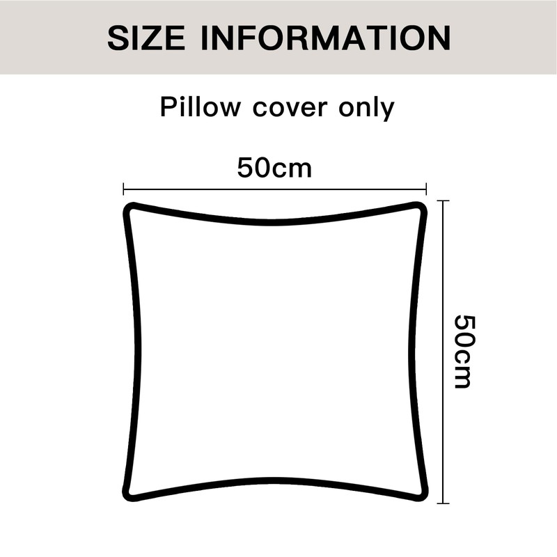 Sungeek Set of 2 Soft Chenille Cushion Covers 50x50cm Square
