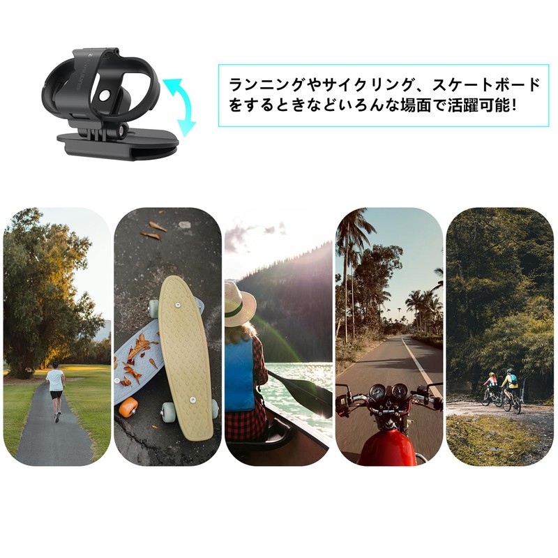 SHEAWA for Insta360 Go 3S/Go3 Hat Mount Clip, 360 Degree