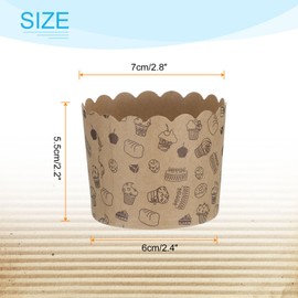 QUARKZMAN 150 Stück Papierbackförmchen 6oz Braun Kraftpapier Muffins Liner Cupcake Fettbeständige Einweg-Bulk-Wraps für Hochzeit Geburtstag Abschluss, Kleiner Kuchen