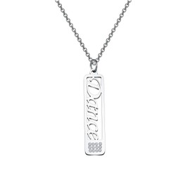 BEKECH Dance Necklace Script Dance Pendant Necklace Girl Dancing Jewelry Ballerina Dancer Gift Dance Recital Gift for Women Teen Girls (silver)