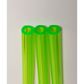 Best Acrylics 2 PC 1/2” OD x 1/4" ID x 12” INCH LONG CLEAR LIME GREEN ACRYLIC PLEXIGLASS TUBES