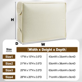 Air Conditioner Cover Indoor - Window Ac Covers for Inside, Windproof, Dustproof and Waterproof Window Air Conditioner Cover for Winter, Insulation for Wall Ac Unit 21"W x 15"H x 3.5"D, Beige