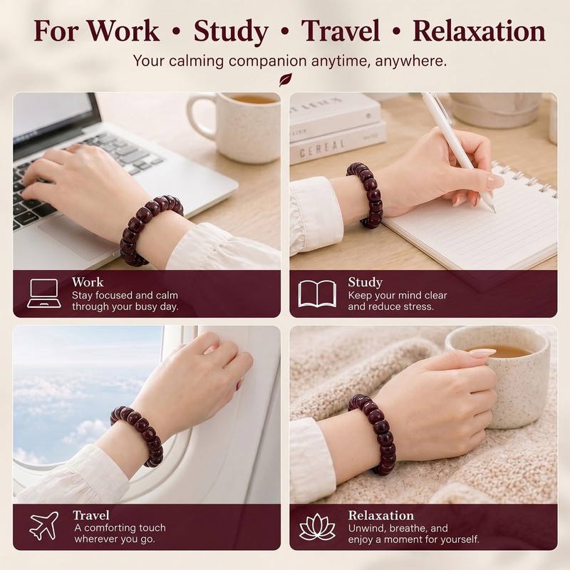 Frodete Bodhi Fidget Bracelet Seed Stretch Anxiety Relief Healing Jewelry