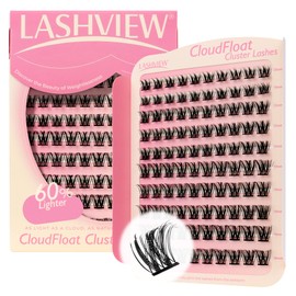 LASHVIEW CloudFloat Cluster Lashes,Lash Clusters Natural Look Cluster Lashes Extensions Super Thin Band & Soft Lashes Reusable 10-16mm MIX (13)