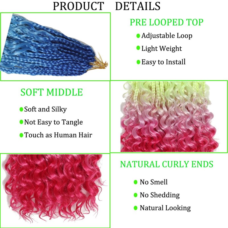 Bohemian Crochet Braid Hair Extension With Curly Ends Goddess Box