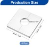 uxcell 4Pcs ABS Plastics Square Shaped Escutcheon Plate, Wall Split